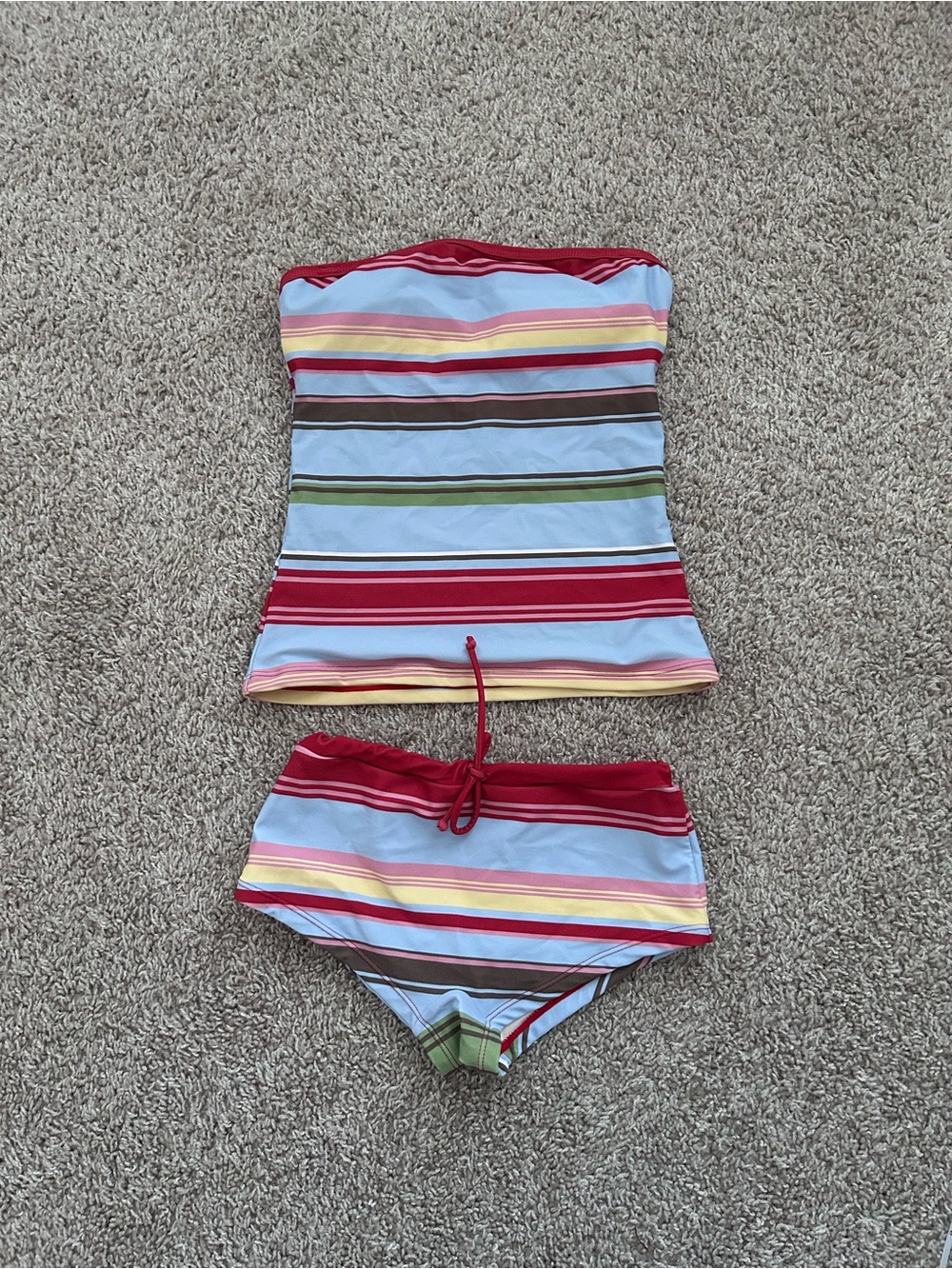 Girls' Striped Tankini Set - Multi Color - Picture 15 of 16